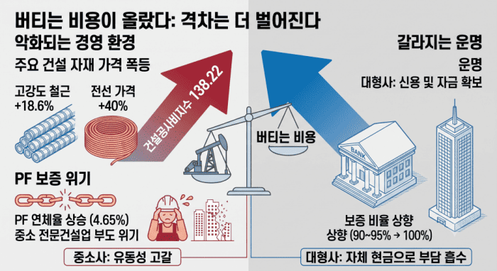 건설사간 양극화가 심화되고 있다
